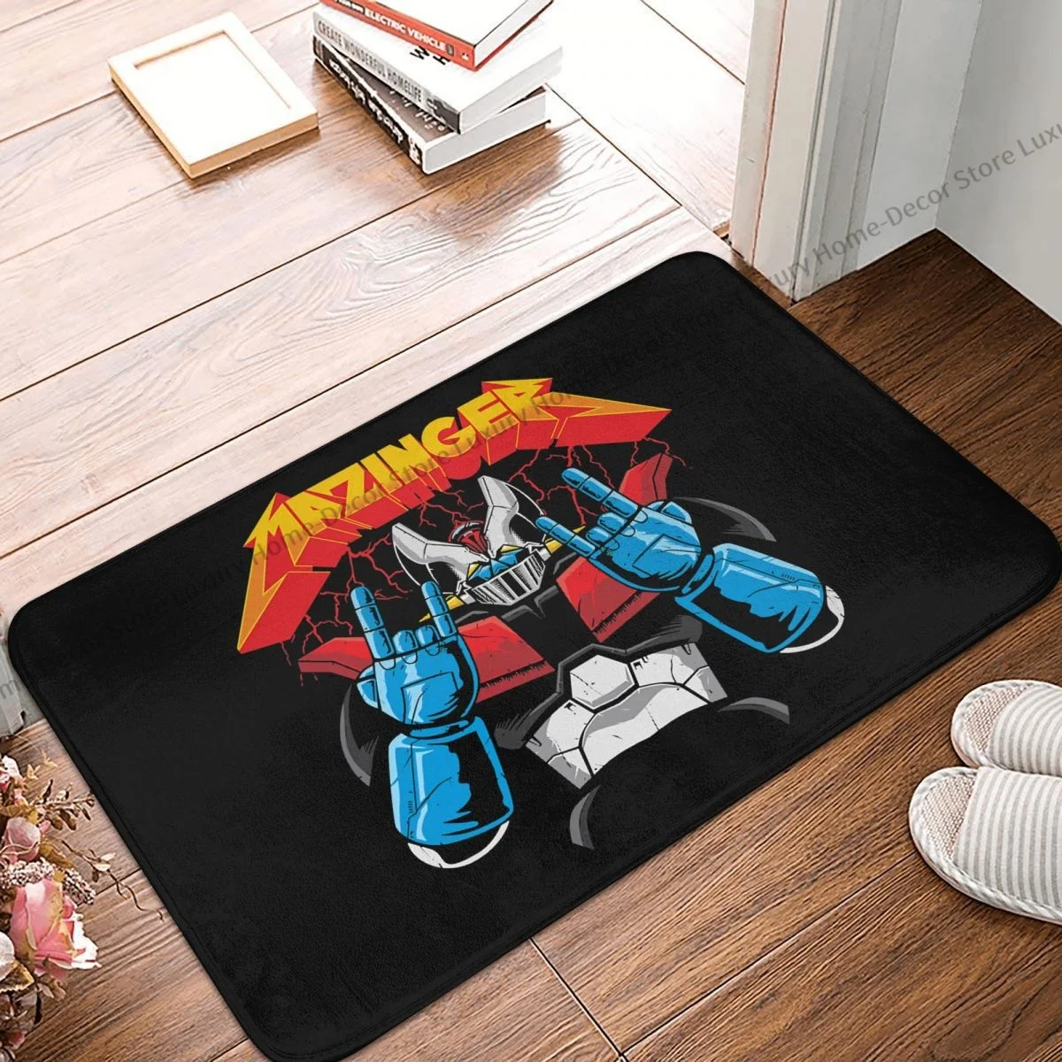 

UFO Robot Grendizer Bath Mat MAZINGER Z Doormat Flannel Carpet Entrance Door Rug Home Decoration