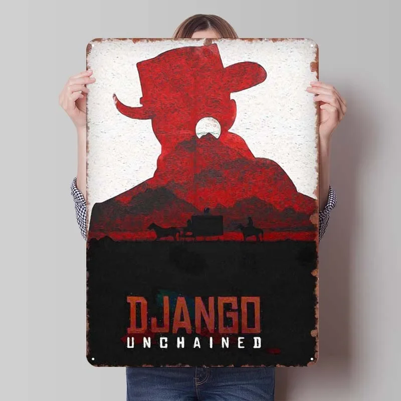 Классический кинопостер Django без цепи жестяной знак настенный художественный