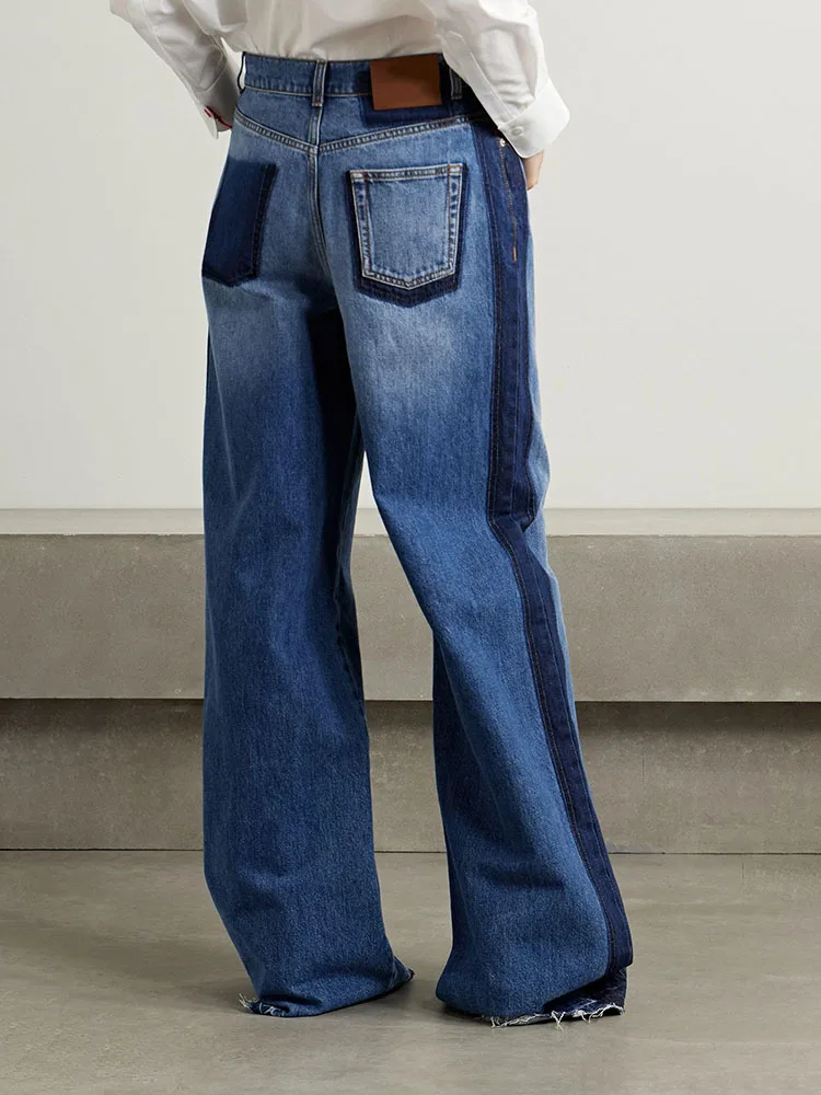 Женские хлопковые брюки с высокой талией