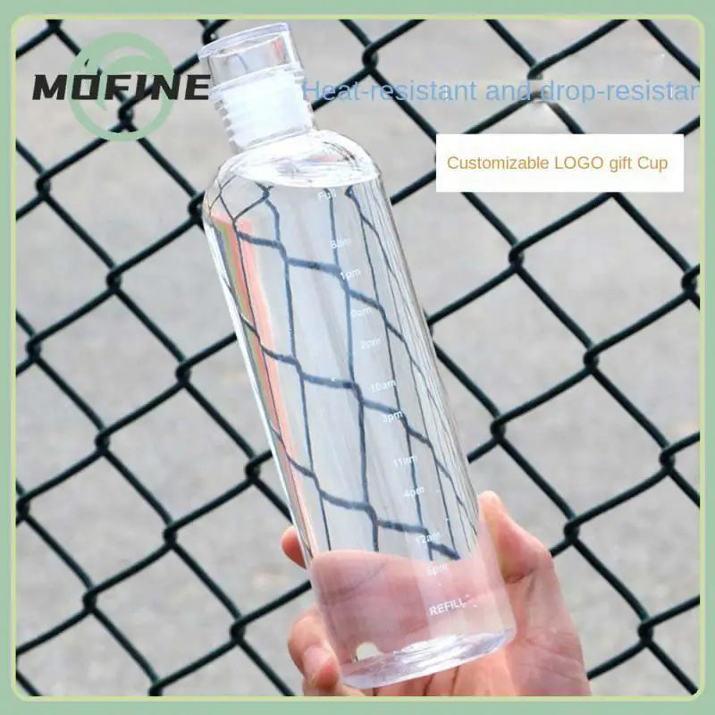 

High Color Value Cup High Quality Girl Sports Water Bottle Plastic Gift Cup Kitchen Gadgets Time Scale Water Bottle Portable