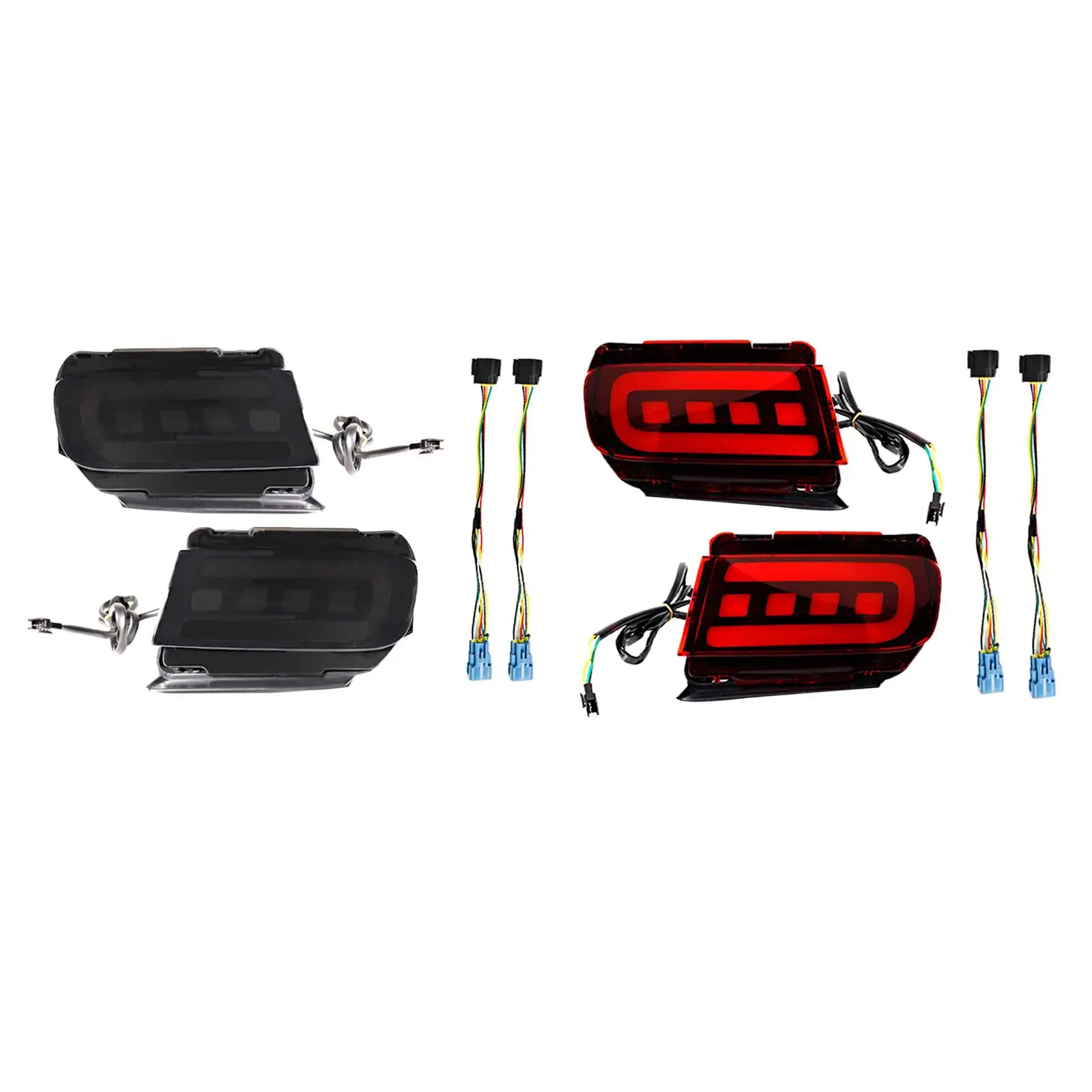 

2Pcs Automotive LED Rear Bumper Reflector Lights, Fog Lamp Replace Tail Brake Light Flash, Fit 50 FJ150 LC150.