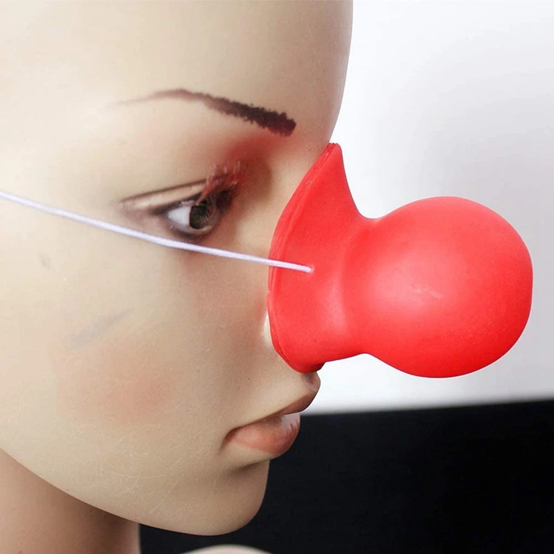 3 шт. красный нос клоуна пищалка с эластичной веревкой для взрослых аксессуары