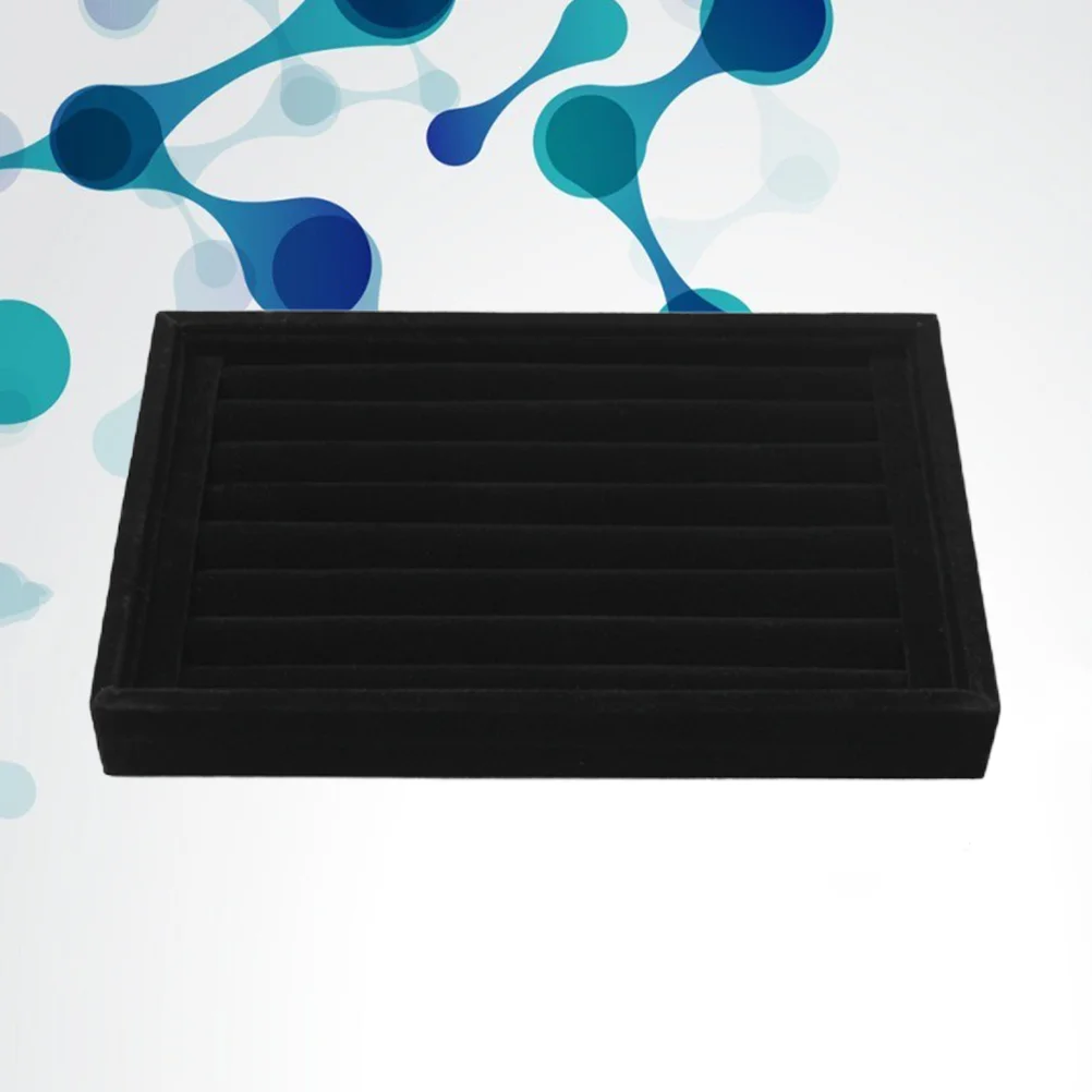 

Jewelry Display Ring Storage Tray Showcase Organizer Earrings Trays Necklace Rack Slots Inserts Pads Box Plate