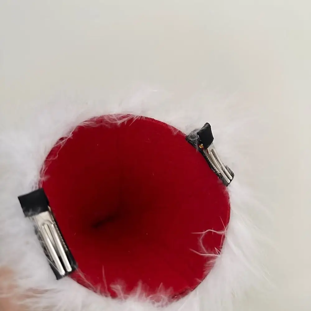 Веселый Рождественский декор красная рождественская шапка заколка для волос