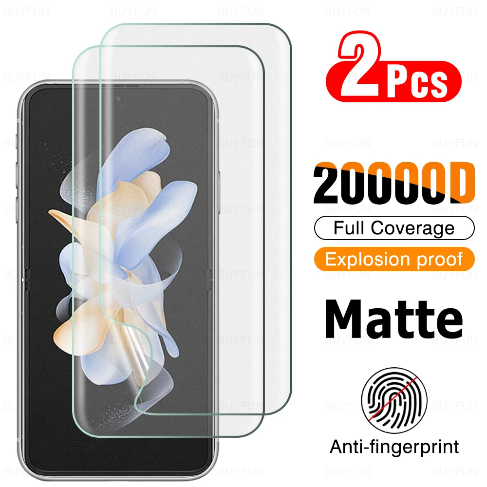 

2 шт. матовое мягкое гидрогелевое полное покрытие для samsung Z Flip 4 защитная пленка для экрана для samsung Z Flip3 5G ZFlip защитная не стекло