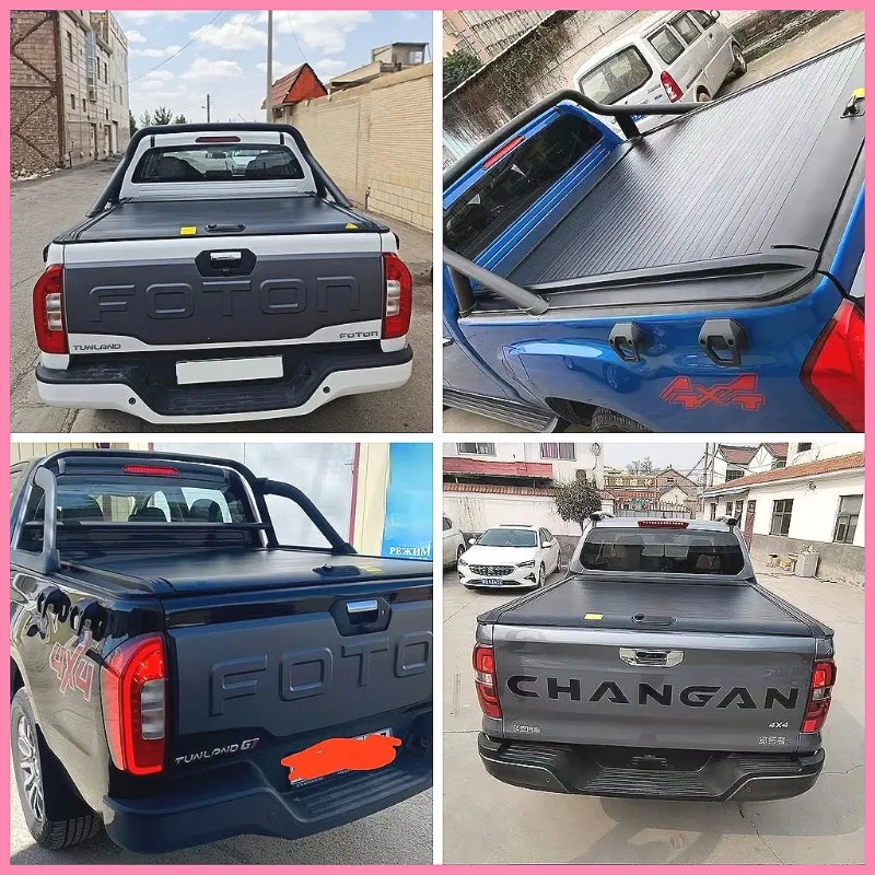 Фото Ролл-ап крышка-тент для грузовиков GWM Poer, Changan F70, JAC T9, Tuland G9, Maxus T90 - Водонепроницаемый роллетный тент-крышка №1