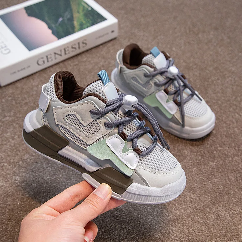 Spring Fashion Pink Platform Sneakers Kids Breathable Mesh Sports Shoes for Boys School Children's Sneakers Girl tenis infantil