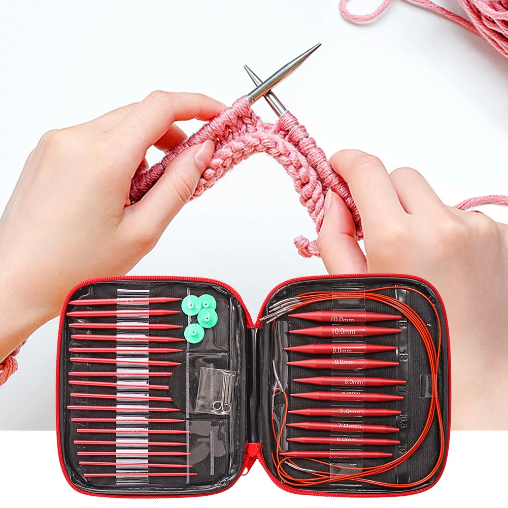 11/13 Pairs Knitting Tools Sweater Ring Needles Aluminium Hand Sewing Crochet Sewing Knit DIY Accessories Gloves Maker Machine