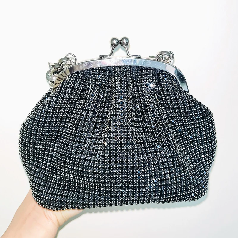 Luxury Diamonds Bucket Bag Designer Brand Women Handbags Shinny Rhinestone Mesh Shoulder Crossbody Bags Evening Party Purse 2023