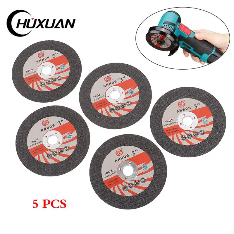 

5pcs Mini Cutting Discs Circular Resin Grinding Wheel Sanding Disc 75mm For Angle Grinder Steel Stone Cutting Angle Grinding Bit