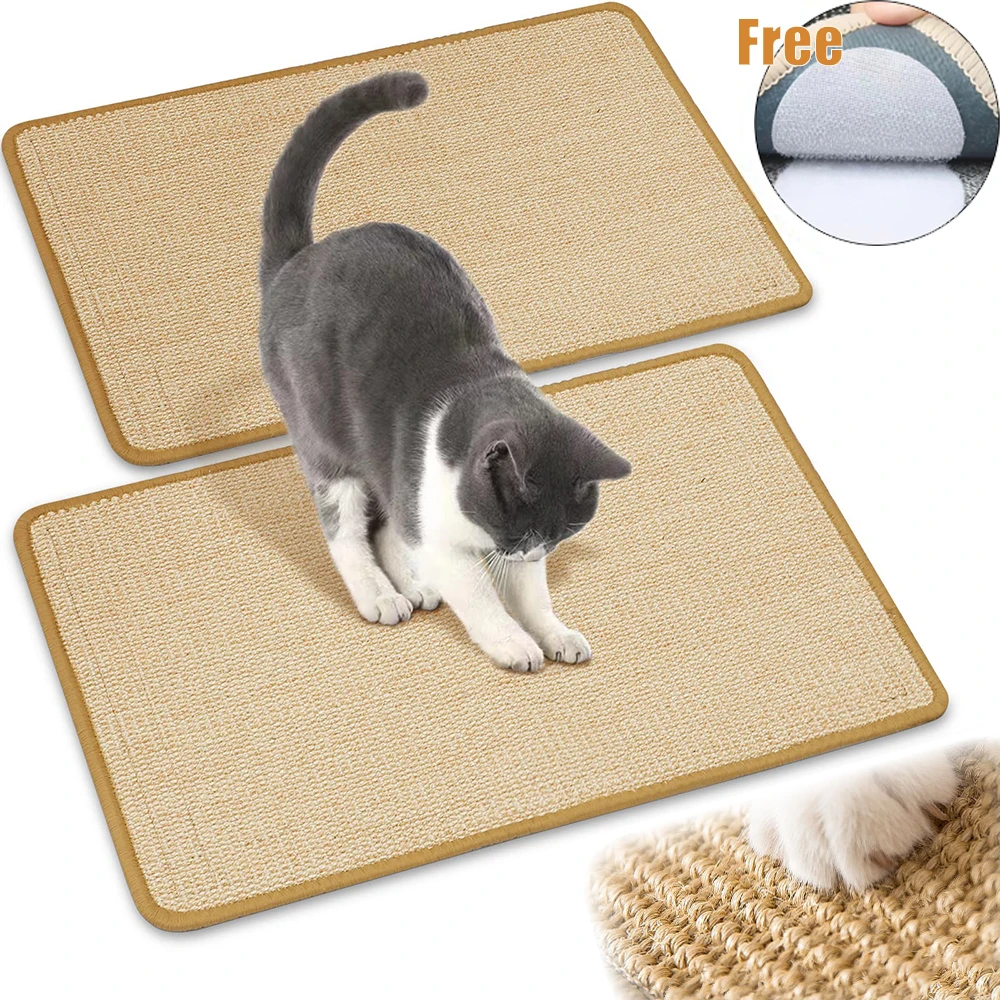 

Couch Cat Scratch Guards Mat Hook and Loop Fastener Cat Scraper for Cats Tree Cat Scratcher Sisal Sofa Mats Furniture Protector