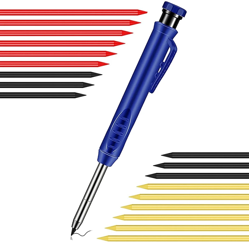 

Solid Carpenter Pencil with Sharpener Set 1 Carpenter Pencils Marker Mechanical Pencil Refill Scriber Wood Floor Marks