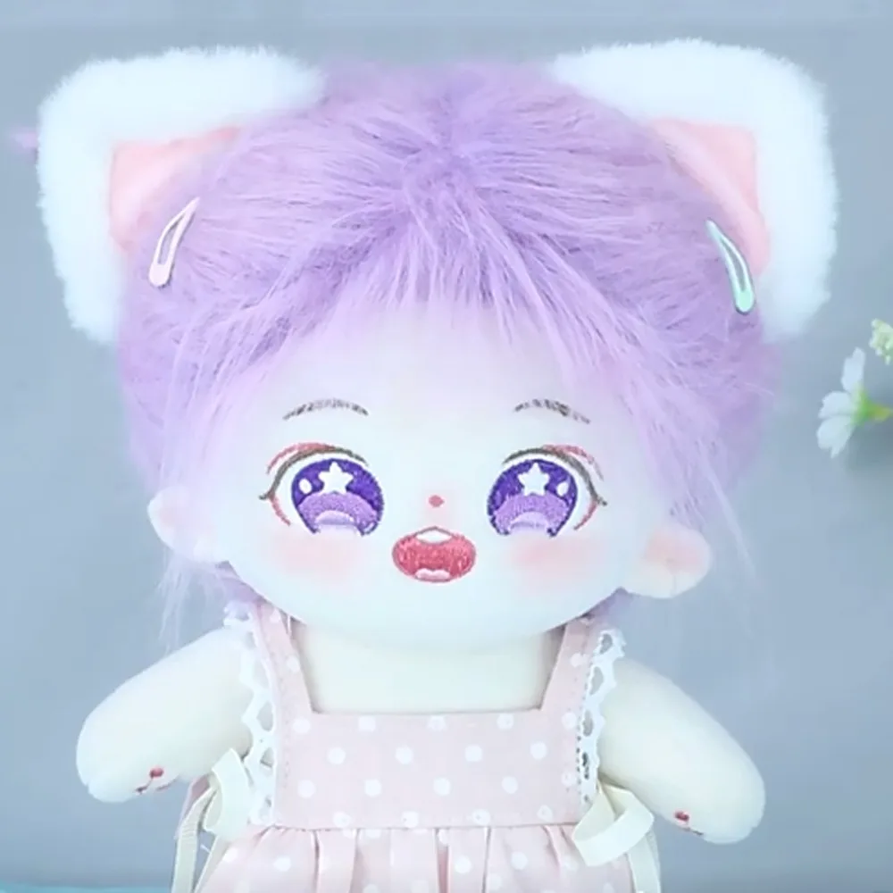 Украшение для волос кукла кошачьи уши хвост повязка на голову 20 см плюшевая