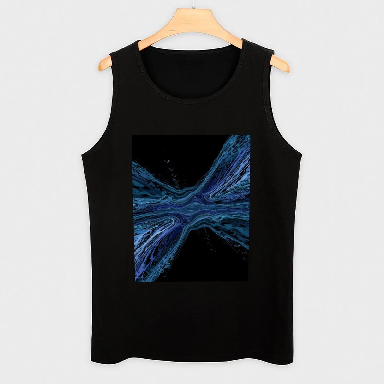 Blue Geode Abstract Lapis Tank Top Мужская летняя футболка Рубашка для бодибилдинга