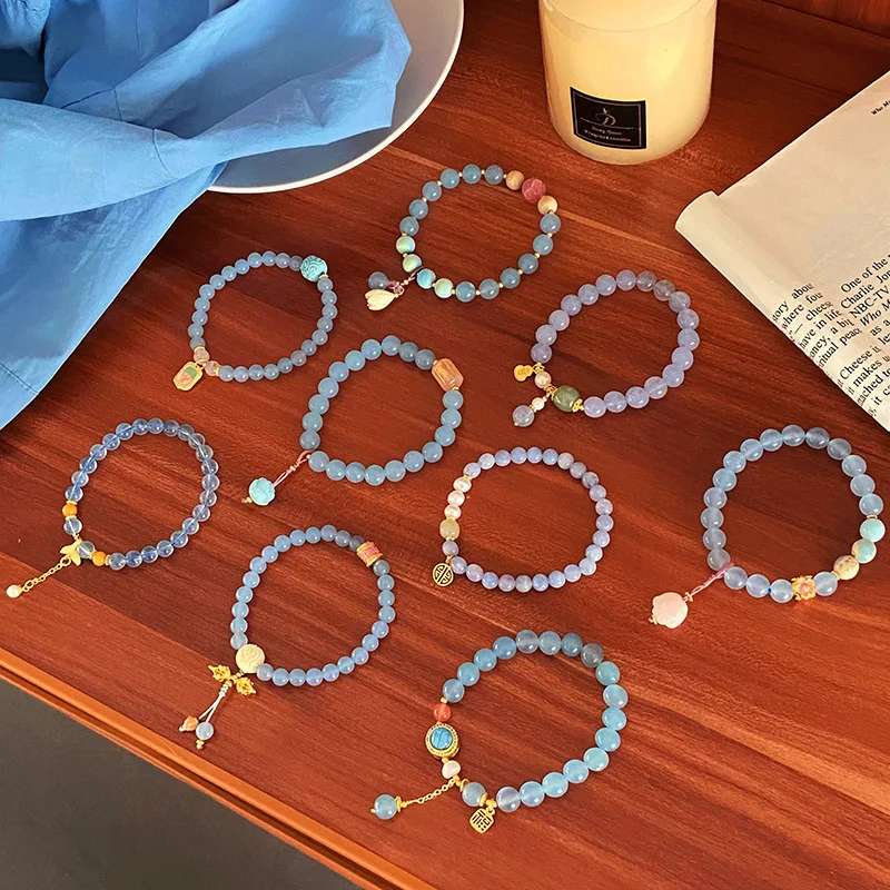 Освежающая синяя серия милый волшебный Мори яркий браслет Linglan в виде кошачьей