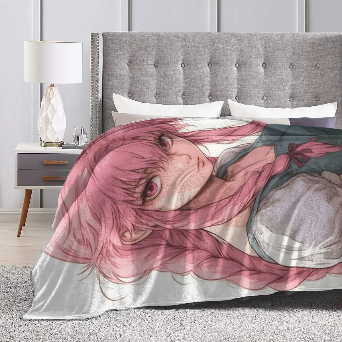 Gasai Yuno ультрамягкое одеяло из микрофлиса