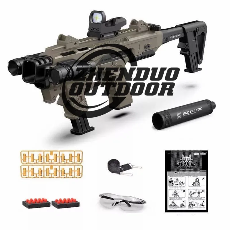 ZHENDUO OUTDOOR Arctic Fox Nerf Glock with Carbine Conversion Kit | Hunting Gun Accessories
