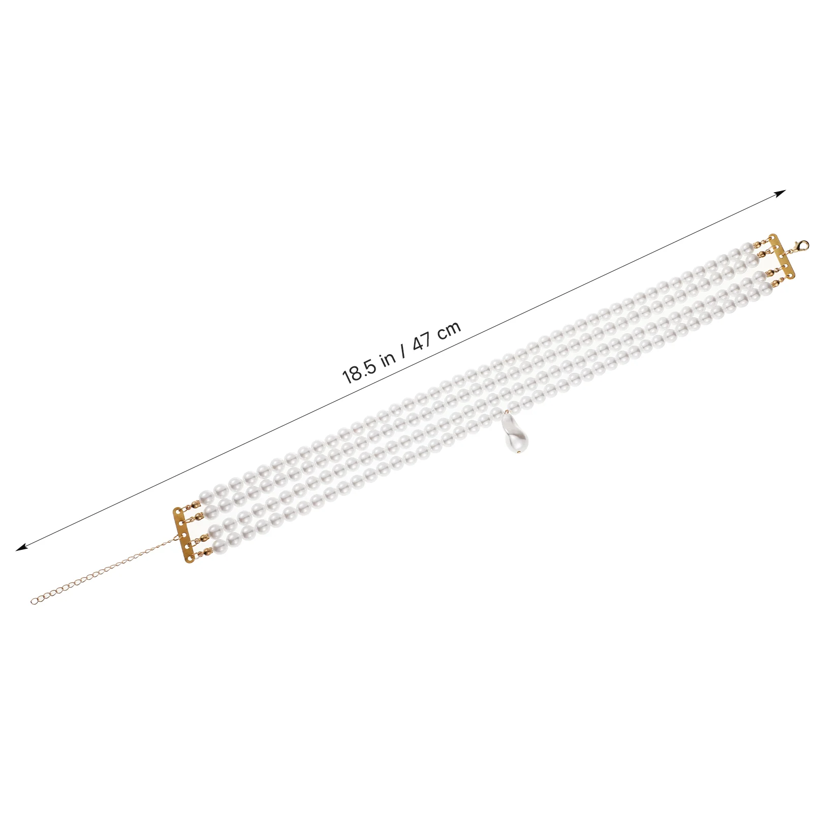 Круглое жемчужное ожерелье колье декор длинный искусственный жемчуг для женщин