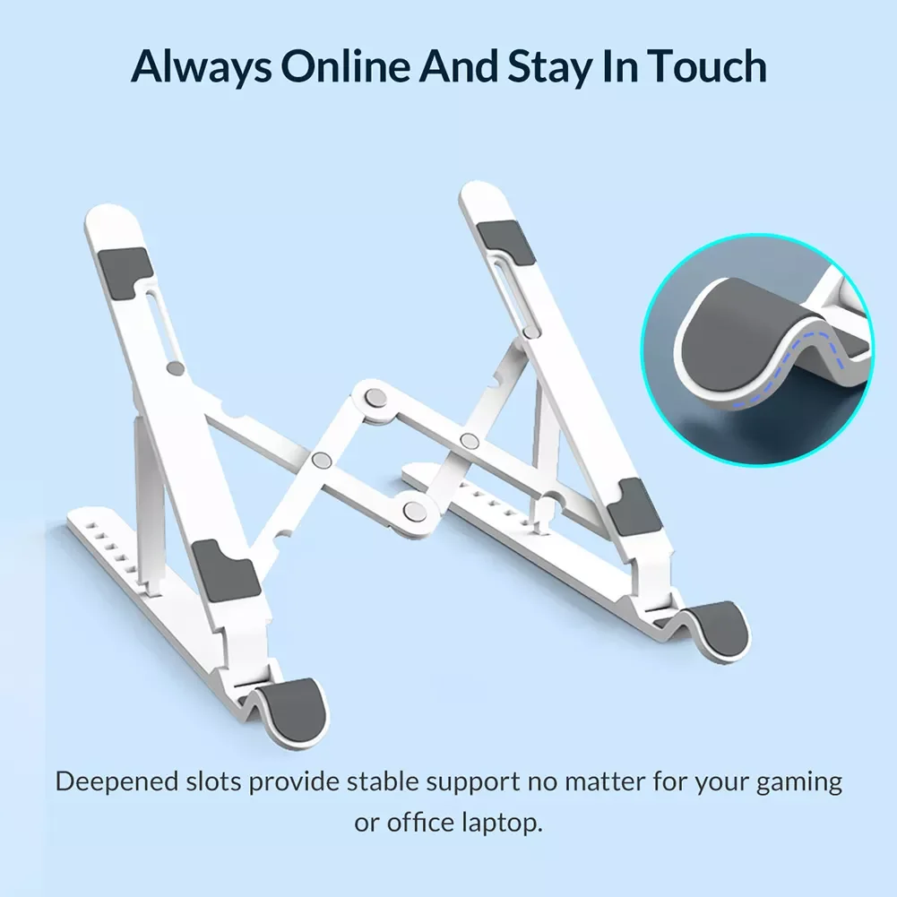 

ORICO-PFB-A24 Universal Foldable Laptop Stand Adjustable Desktop PC Holder 7 Levels of Height Adjustable