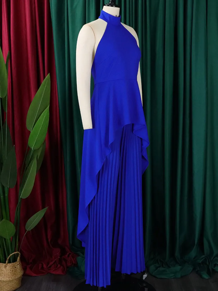 Комплект женских брюк из 2 предметов с топом открытой спиной и широкими штанинами