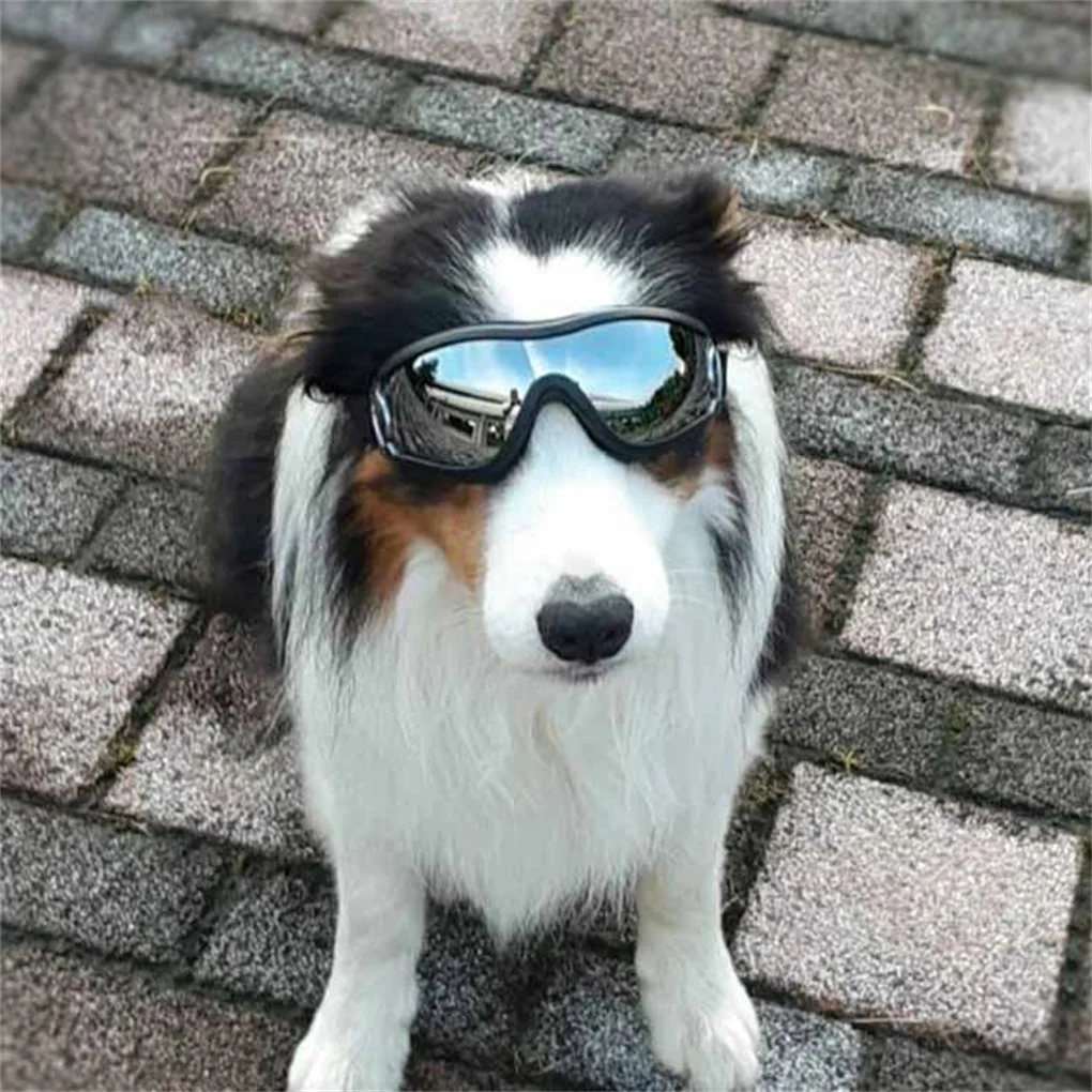 

Ветрозащитные пылезащитные очки для домашних животных, декоративные солнцезащитные очки с регулируемым ремешком, очки для маленького живо...