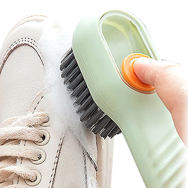 

Multifunctional Soft-Bristled Shoe Brush Automatic Filling Clothes Cleaing Handle Brush for Boots Shoes Leather Cleaning Tools