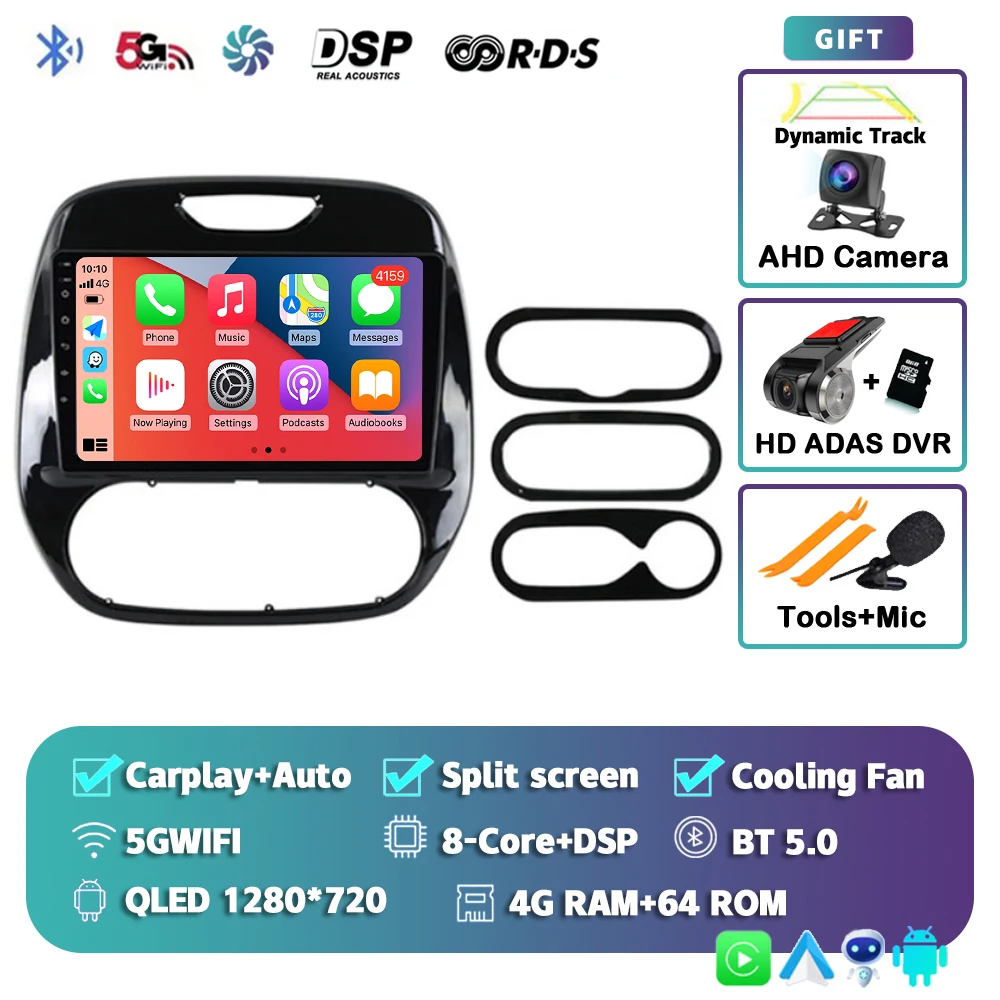 

Android 15 для Renault Kaptur Clio Samsung QM3 2011-2018 2K QLED стерео автомобильный радиоприемник мультимедийный видеоплеер GPS AI голосовой CarPlay