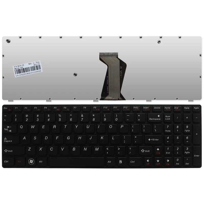 US laptop keyboard for LENOVO Ideapad V570 V570C V575 Z570 Z575 B570 B570A B570E V580C B570G B575 B575A B575E B590 B590G B590A