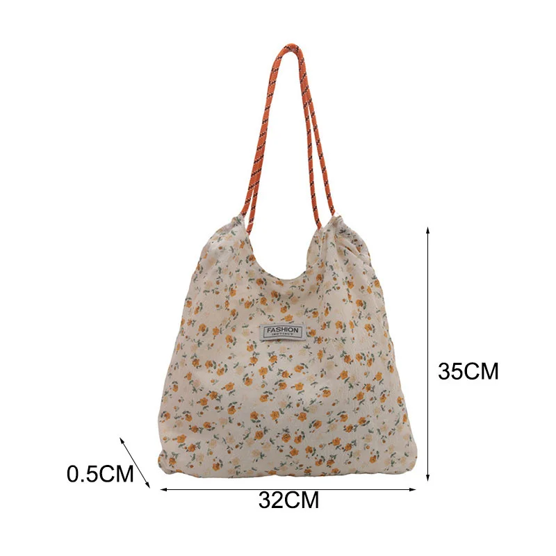 Холщовая сумка с цветочным принтом женская холщовая на одно плечо большая