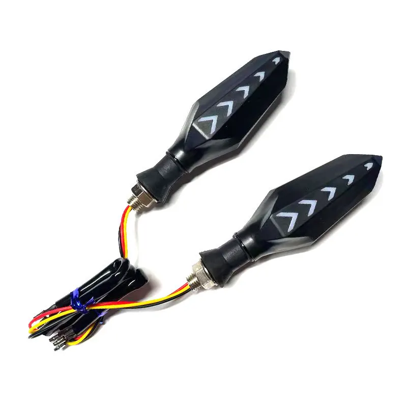 Сигнал поворота с потоковой водой для мотоцикла двухсторонняя лампа 12 В задние