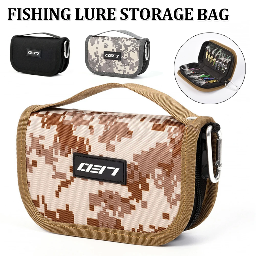 

Fishing Lures Bag Fly Hooks Baits Storage Case with Handle Jigbait Spoon Lures Carrying Bag Waterproof Outdoor Fishing Tackle