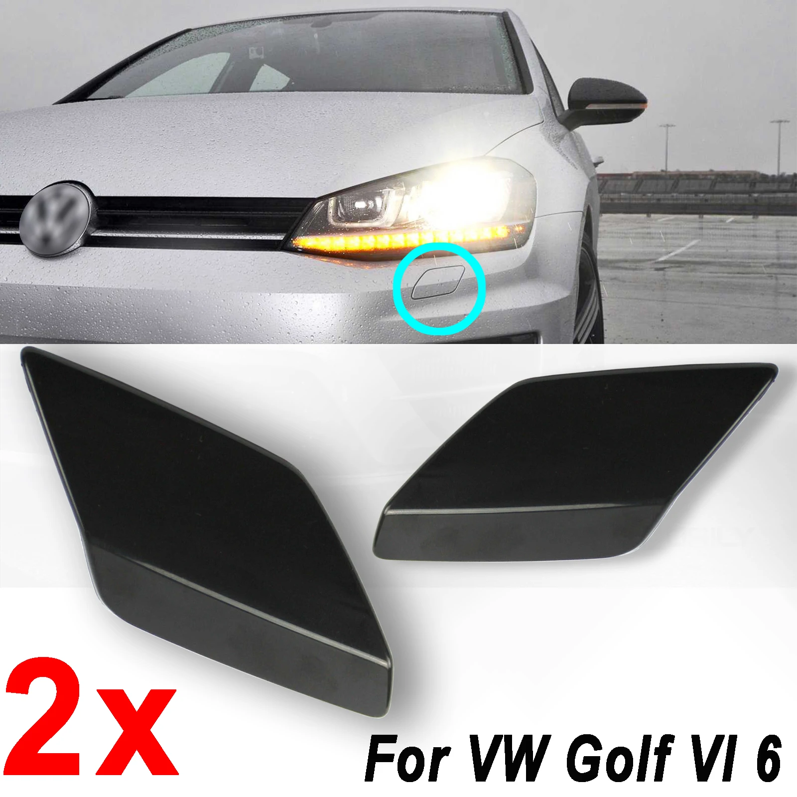 Колпачки для омывателя передних фар автомобиля VW Golf MK6 VI Jetta 2008 2009 2010 2011 2012 5K0955109C