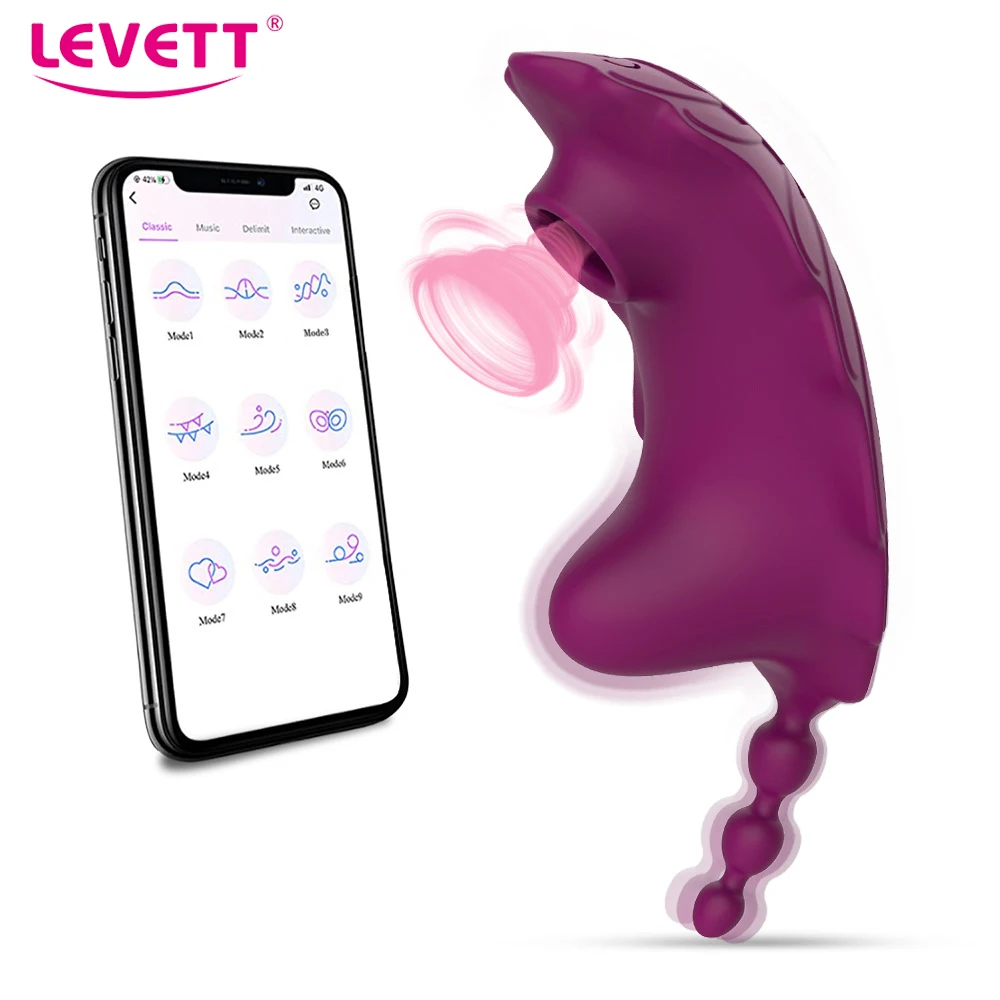 APP Bluetooth сосающие Вибраторы, носимые трусики, вибрирующее яйцо, 9 режимов, Стимулятор точки G и клитора, товары для взрослых
