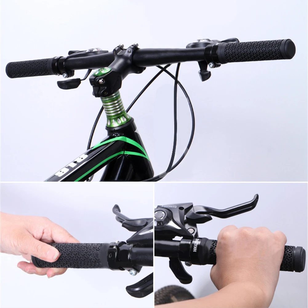 

MTB Mountain Bike Grips Bike Super Soft Single-sided Locking Handlebar Cover MTB Texture Non-slip Cycling Accessories
