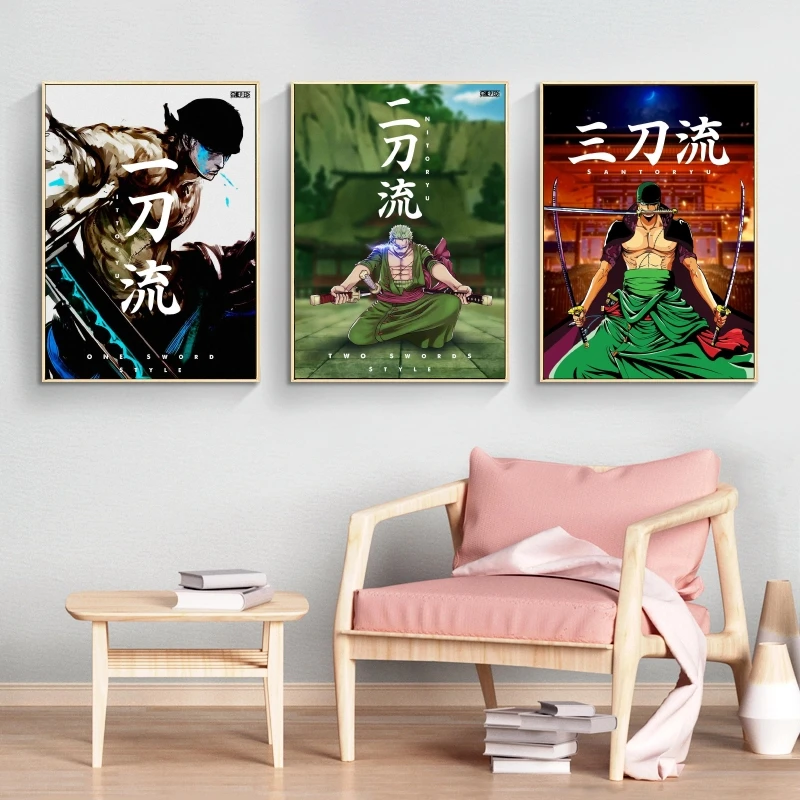 

Холст Художественная живопись на стенах, Зоро, закон, Луффи, аниме, цельный кусок, классические плакаты, печать, Ретро картины, домашняя спал...