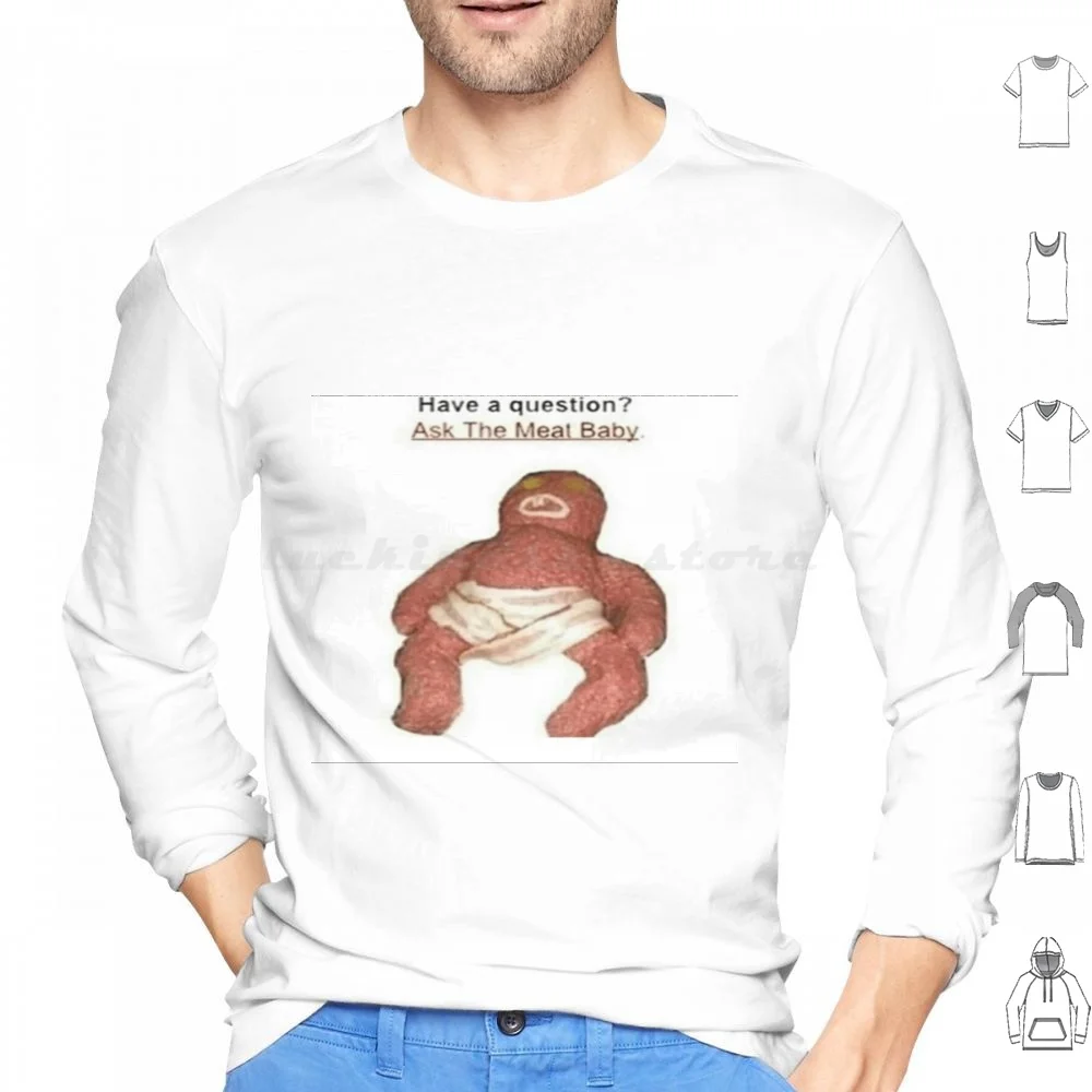 

Meat Baby Hoodies Long Sleeve Meme Meat Baby Babies Baby Funny