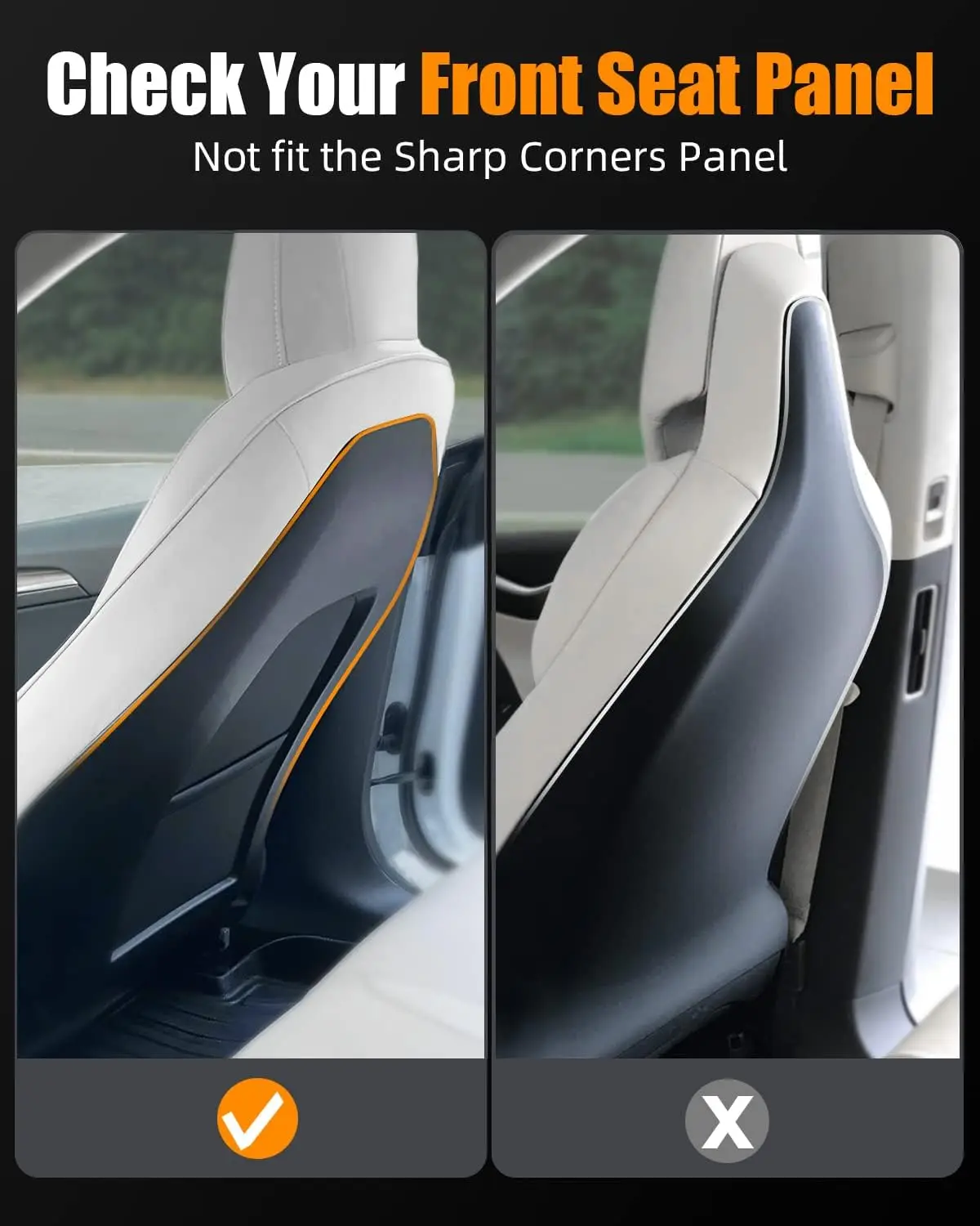 Фото Для Tesla Model 3/Y 2017-2025 Чехол на заднее сиденье 2 шт. Защита спинки сиденья Коврики для детей Дополнительный карман-органайзер №4