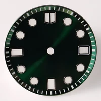 new men watch components surface finishing for nh35 movement watch accessories replacement dial 28 5mm blue luminous watch dial