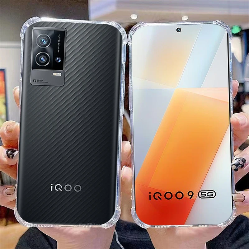 

Suitable for vivo iqoo9 phone case 9 Pro protective case 9 Transparent silicone Straight soft case vivo protective case