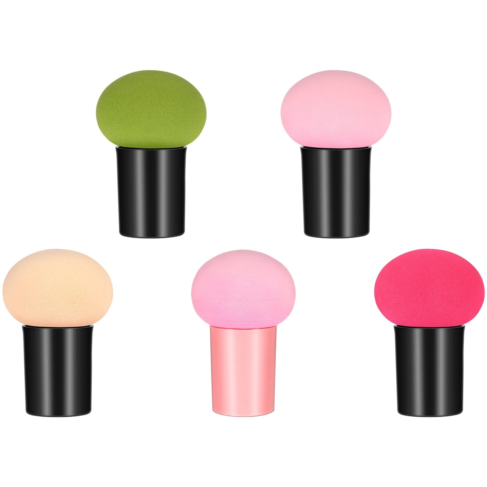 

5 Pcs Blender Mushroom Head Puff Makeup Powder Beauty Plastic Foundation Brush