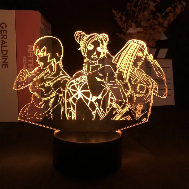 

JoJos невероятные приключения Stone Ocean Jolyne Cujoh Bluetooth управление для яркой базовой лампы японское аниме Манга доставка для подростков