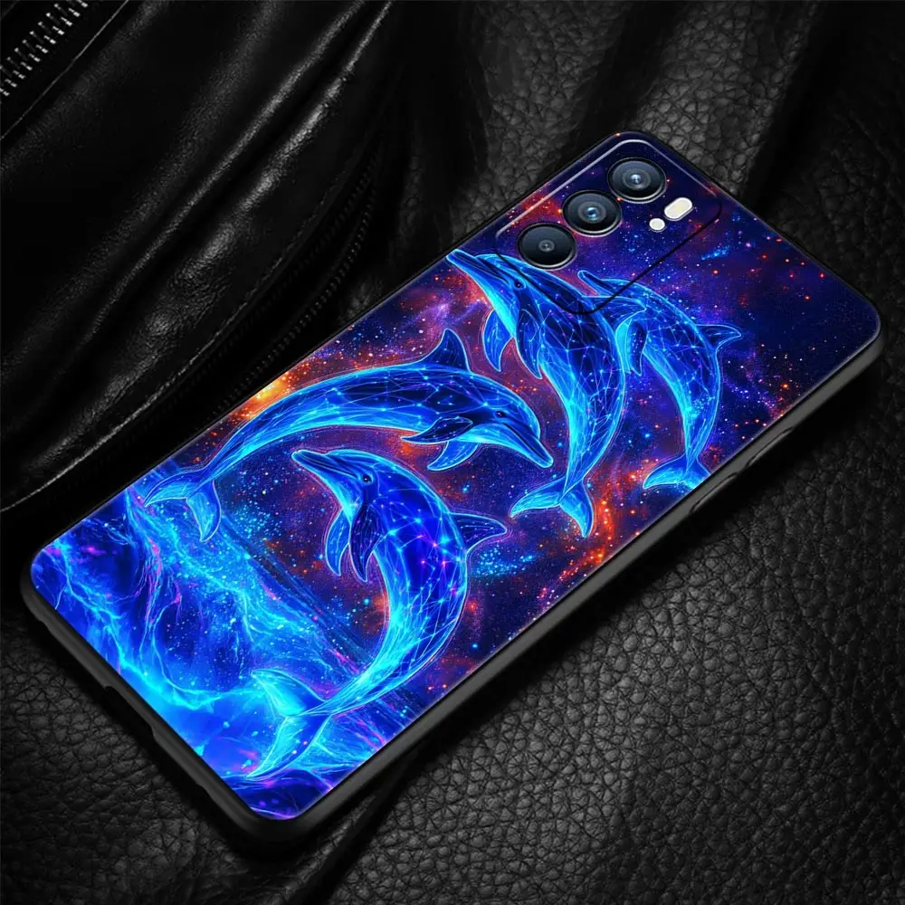 Чехол для телефона Oppo A98 A80 A79 A78 A54 A53 A17 Reno 10 11 12 13 F 6 Find X5 Pro 5G, чехол с изображением морских животных, милый дельфин, морская черепаха (art.: 3920daf1fd930) - 3920daf1fd930