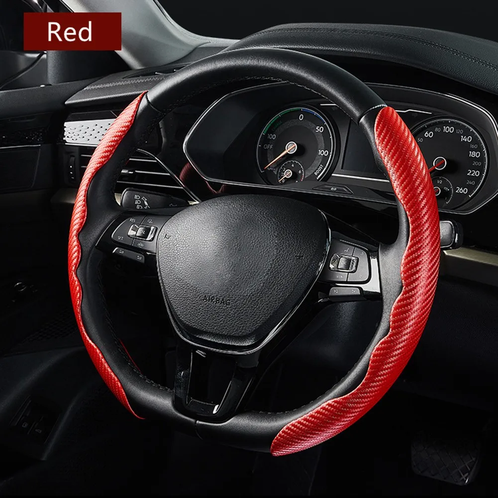 

Car Steering Wheel Booster Non-Slip Cover Carbon Fiber Universal Accessories Auto Decoration Carbon Fiber