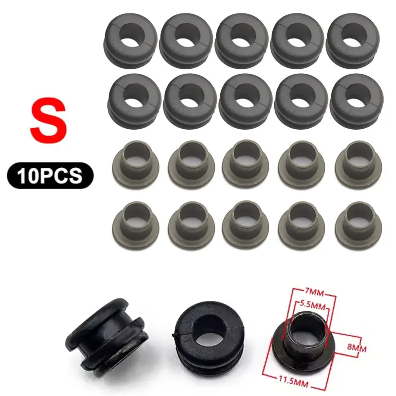 

10 комплектов мотоциклетных резиновых втулок, сменный болт, подушка для сброса давления для обтекателя скутера, резиновый стальной амортизатор