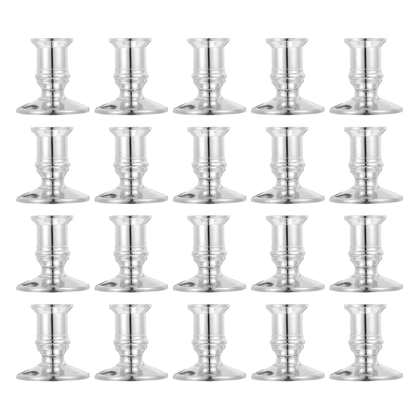 

20 Pcs Rustic Wedding Decor Electronic Base Decorative Candlestick Holders Candleholder Fashion Plastic Candleholders