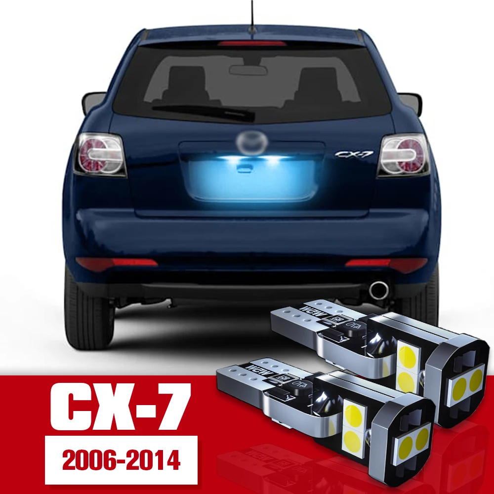 

2pcs License Plate Light Accessories LED Bulb Lamp For Mazda CX-7 CX 7 CX7 ER 2006 2007 2008 2009 2010 2011 2012 2013 2014