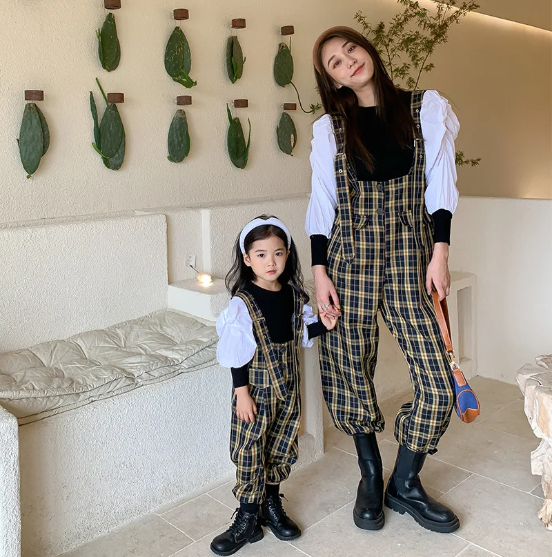 

Overalls Pants Ankle Length Loose Straight Print Soft Simple Fashion Modern Casual Comfortable Designable Summer Kids Girls