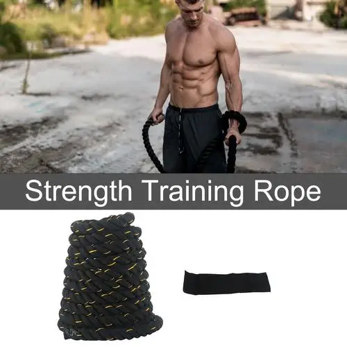 Heavy Battle Rope 38mm Diameter Workout Fitness Thick Rope Included High Tensile Body Improve Strength Training HWC Great