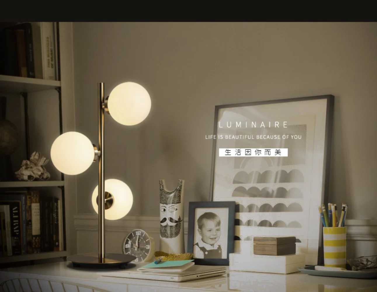 

Simple personality 3 lamp glass lampshade G4 Led desk lamp AU/EU/US brush metal gloss lamp desk lamp study reading lamp