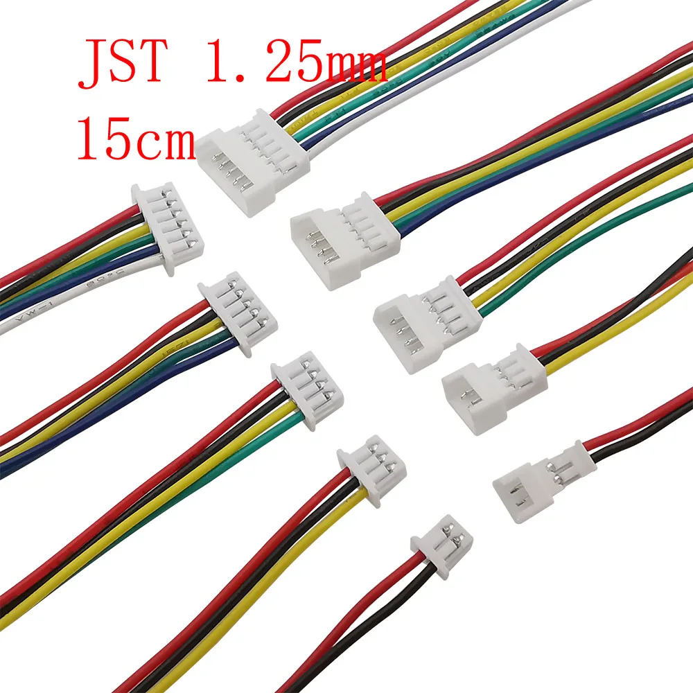

JST разъем 2P/3/4/5/6 pin 26AWG